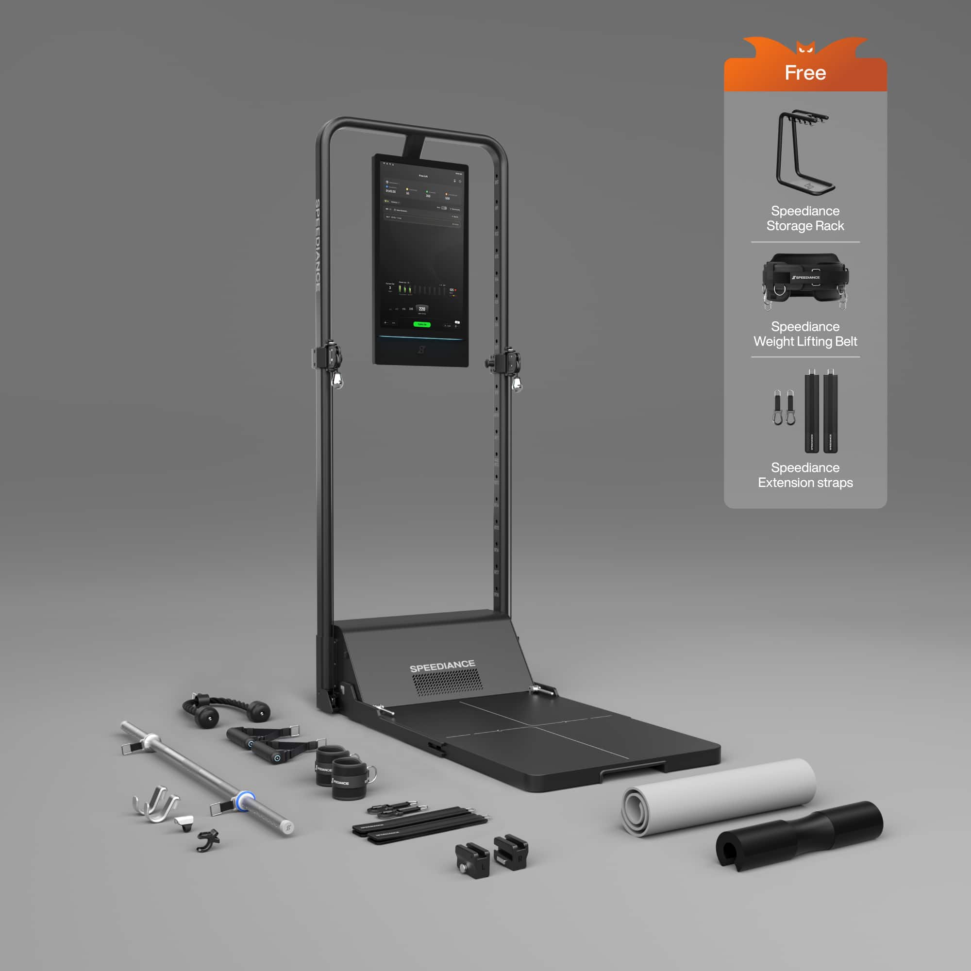 Free

155

Speediance Storage Rack

Speediance Weight Lifting Belt

Speediance Extension Straps

SPEEDIANCE