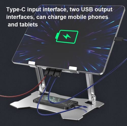 Type-C input interface, two USB output interfaces, can charge mobile phones and tablets