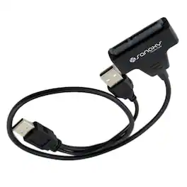Sanoxy - USB 2.0 to SATA 2.5 Adapter Cable Cable Adapter, Plug and Play - Black
