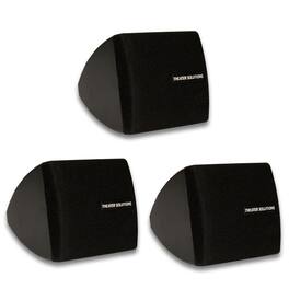 Theater Solutions by Goldwood - TS30B Mountable Indoor Speakers Bookshelf 3 Piece Pack - Black