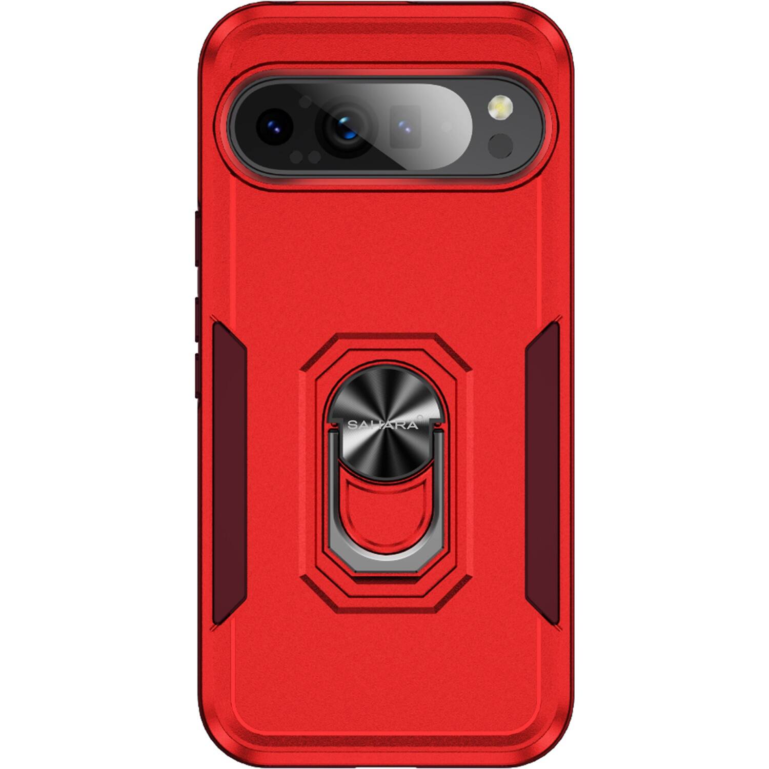 Front. SaharaCase - Raider Series Heavy-Duty Case for Google Pixel 9 Pro XL - Viper Red.