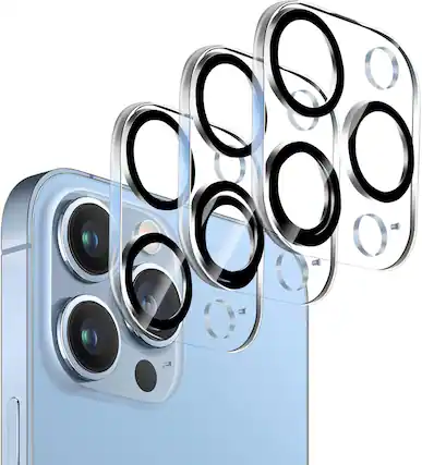 Front. Oumilen - iPhone 13 Pro-6. 1 Camera Mask, Lens Screen Protector, 10 Piece - Clear.