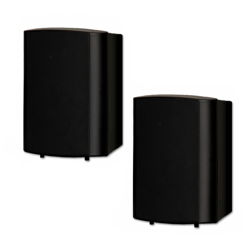 Theater Solutions by Goldwood - TS425ODB Indoor or Outdoor Speakers Weatherproof Mountable Pair - Black