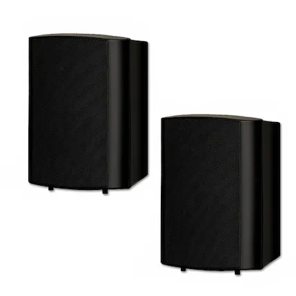 Front. Theater Solutions by Goldwood - TS425ODB Indoor or Outdoor Speakers Weatherproof Mountable Pair - Black.