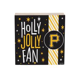 Evergreen Enterprises - Pittsburgh Pirates 6" Holiday Wood Plock Shelf Sign - Multicolor