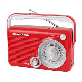Studebaker - SB2002RB Portable AM/FM Radio - Red