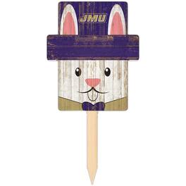 Fan Creations - James Madison Dukes 16" x 19" Easter Bunny Yard Stake - Multicolor