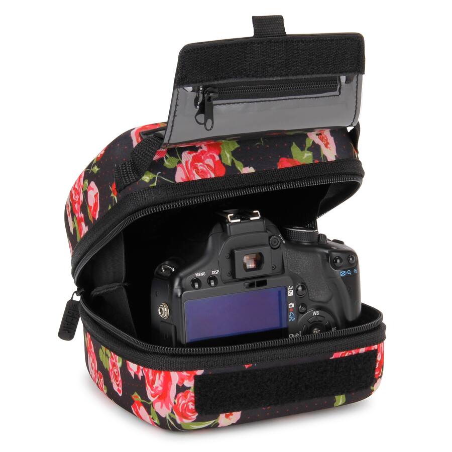 Hard Shell Camera Lens Case USA Gear Quick Access DSLR Hard Shell Camera Case w/ Accessory Storage ...