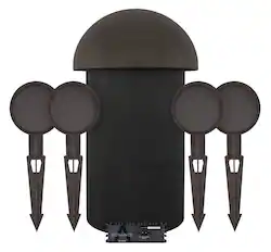 Sonance - PATIO4.1 W/ UA 2-125 AMP - Patio Series 4.1-Ch. Outdoor Speaker System with 2-Ch. Amplifier (Each) - Brown/Black - Front_Zoom