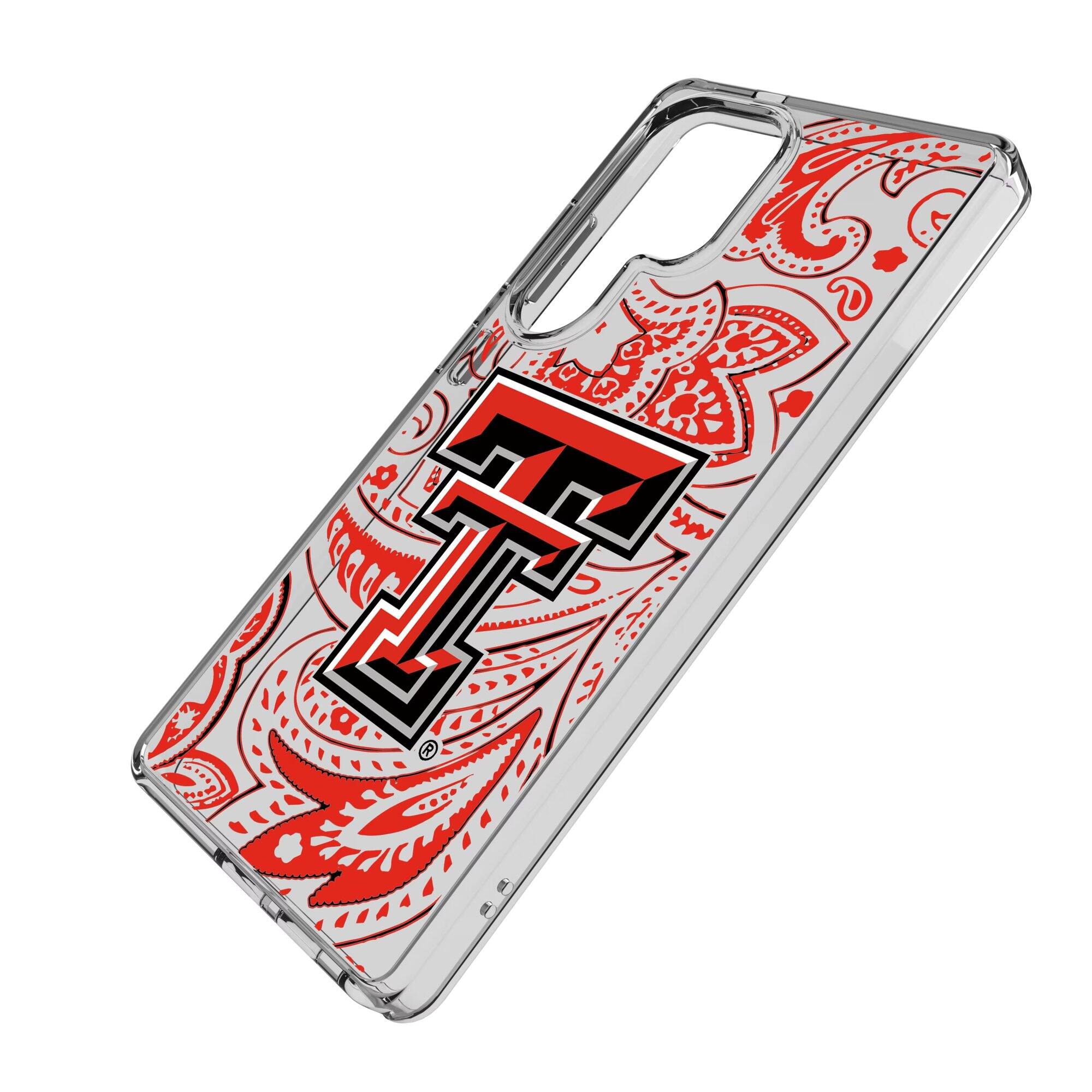 Alt View 1. Keyscaper - Texas Tech Red Raiders Paisley Galaxy Clear Case - S23 - Multicolor.