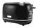 Angle. Haden - Heritage 2 Slice Toaster - Black and Chrome.