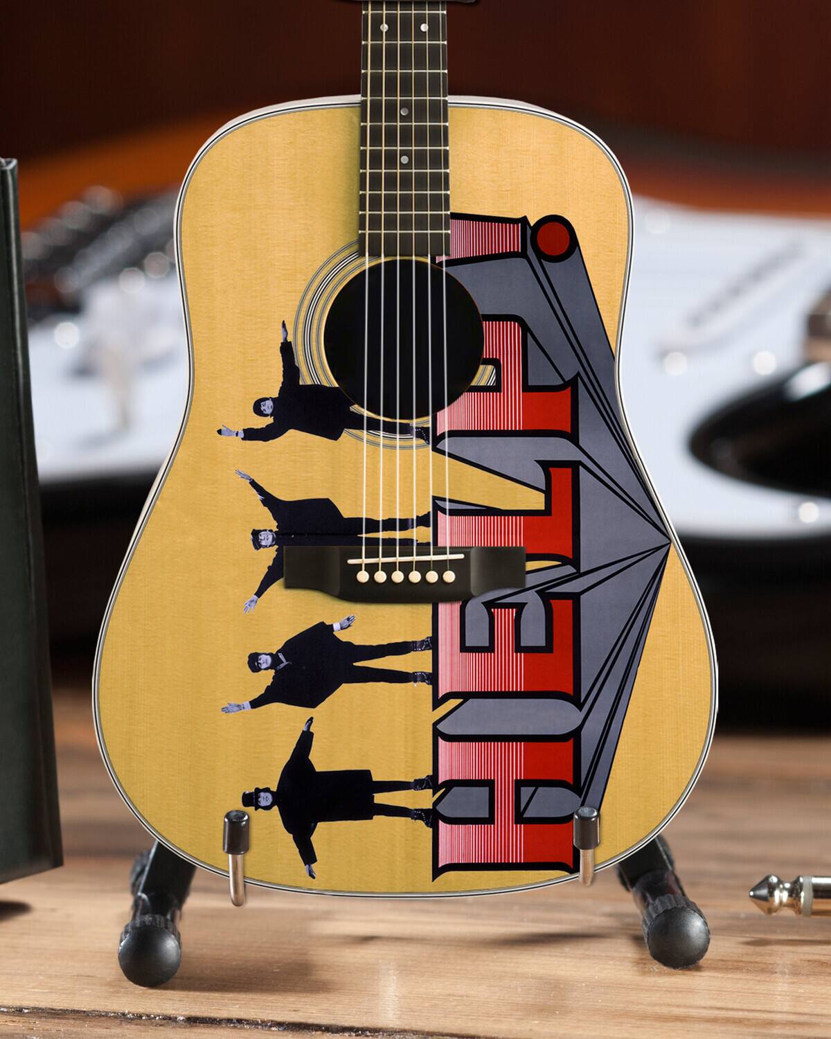 Alt View 2. Axe Heaven - The Beatles - Axe Heaven Fab Four Help! Tribute Mini Acoustic Guitar Replica FF-003   - Collectibles - Multicolor.