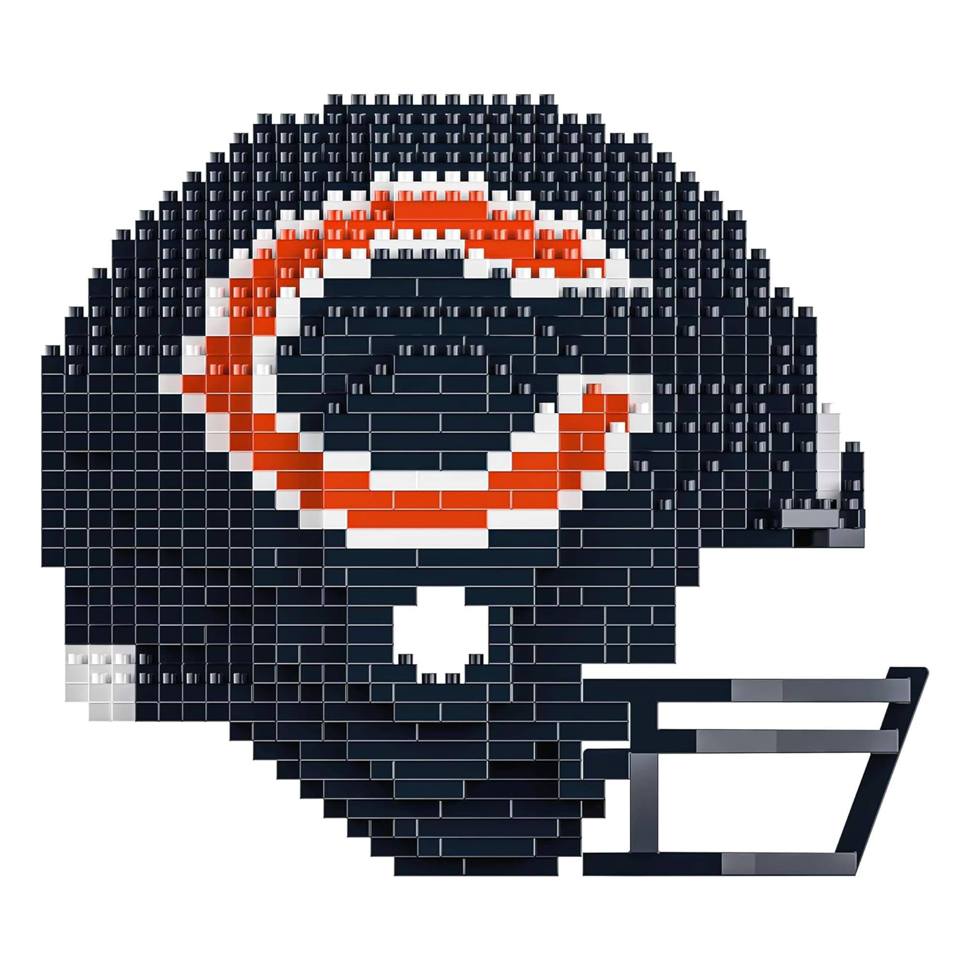 Alt View 2. Forever Collectibles - Chicago Bears NFL FOCO BRXLZ Helmet Building Block Set - Blue.