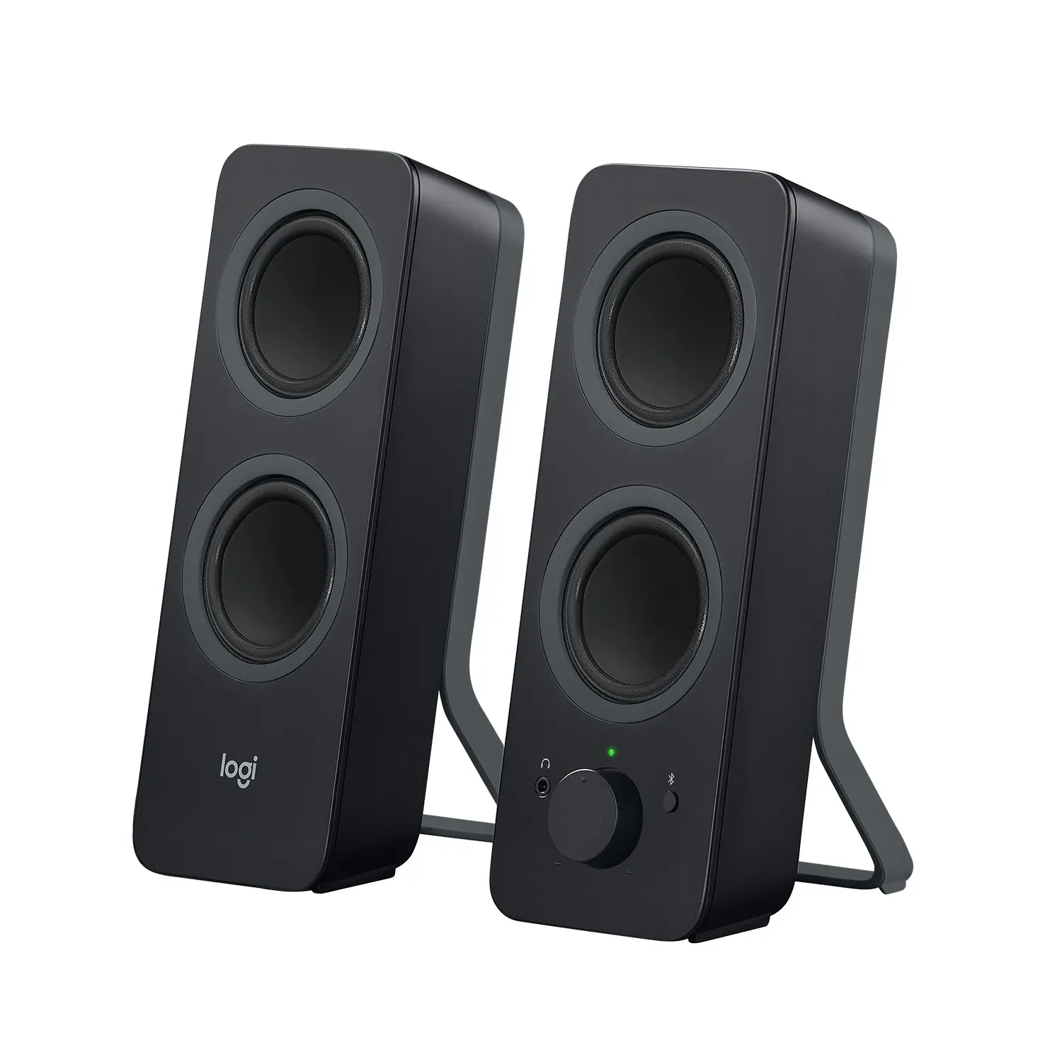 Front. Logitech - Z207 2.0 Bluetooth Stereo Computer Speakers (2-Piece) - Black.