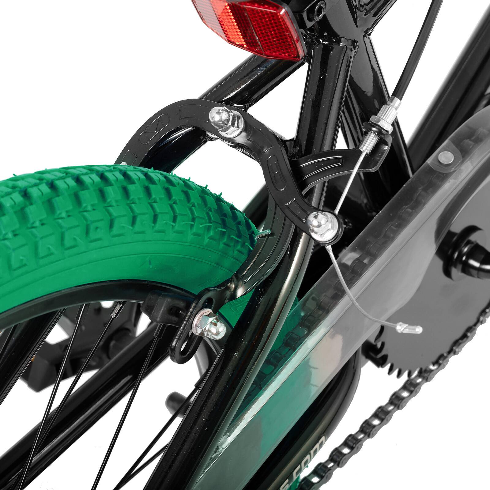 Alt View 4. JOYSTAR - JOYSTAR Brockway Freestyle Kids BMX Bike 20" Kids Bicycles for Ages 6-10, Girls Boys Beginner-Level Riders 2 Pegs, Green - Green.