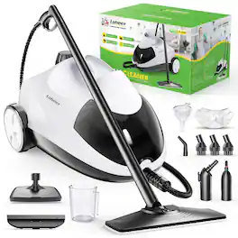 Loheer - Steam Cleaner, 1500 watts Multipurpose Steamer for Cleaning with 15 Accessories, 2L Tank, Steam Mop for Home, Car
