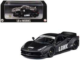 CM Models - LB Works 488 "LBWK" Matt Black 1/64 Diecast Model Car by CM Model - Matte Black