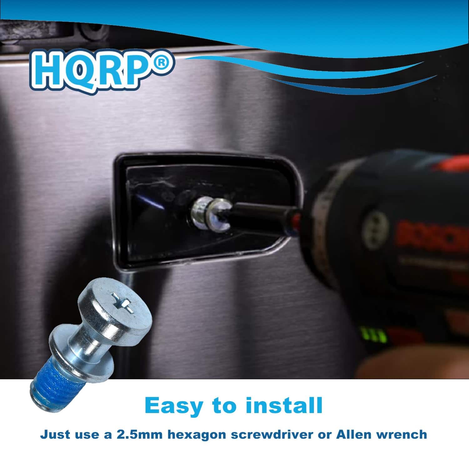 HQRP DA61 03734A Refrigerator Door Handle Mounting Stud Screws