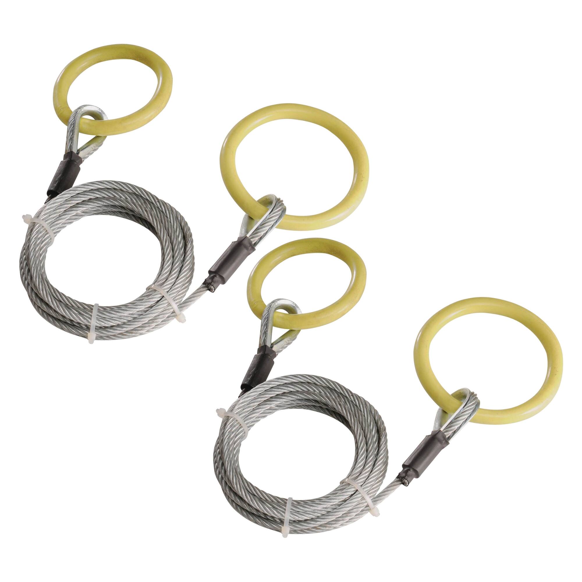 Timber Tuff - ATV and UTV Heavy Duty Log Lumber Choker Cable w/ Tow Rings (2 Pack)