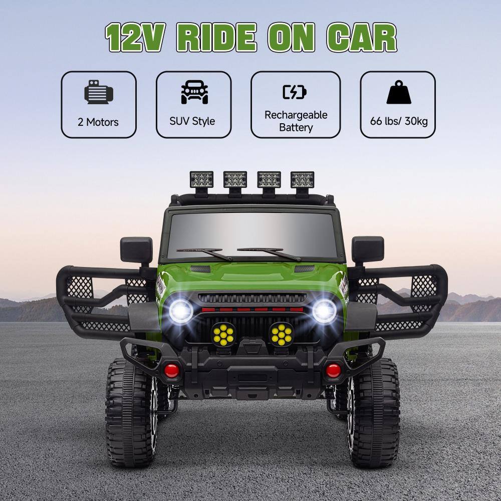 12V Ride On Car

- 2 Motors
- SUV Style
- Rechargeable Battery
- 66 lbs / 30kg