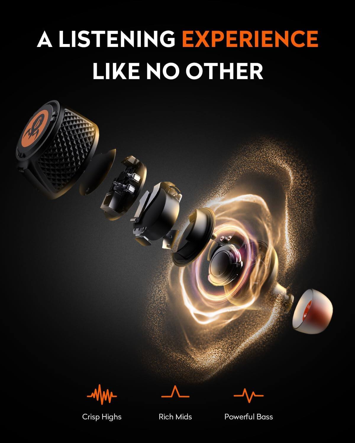 A LISTENING EXPERIENCE LIKE NO OTHER

Crisp Highs
Rich Mids
Powerful Bass