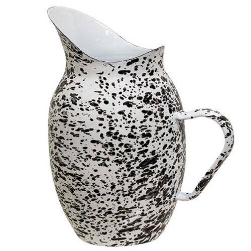 Front. BreeBe - *Black Splatter Enamel Pitcher - Multi.