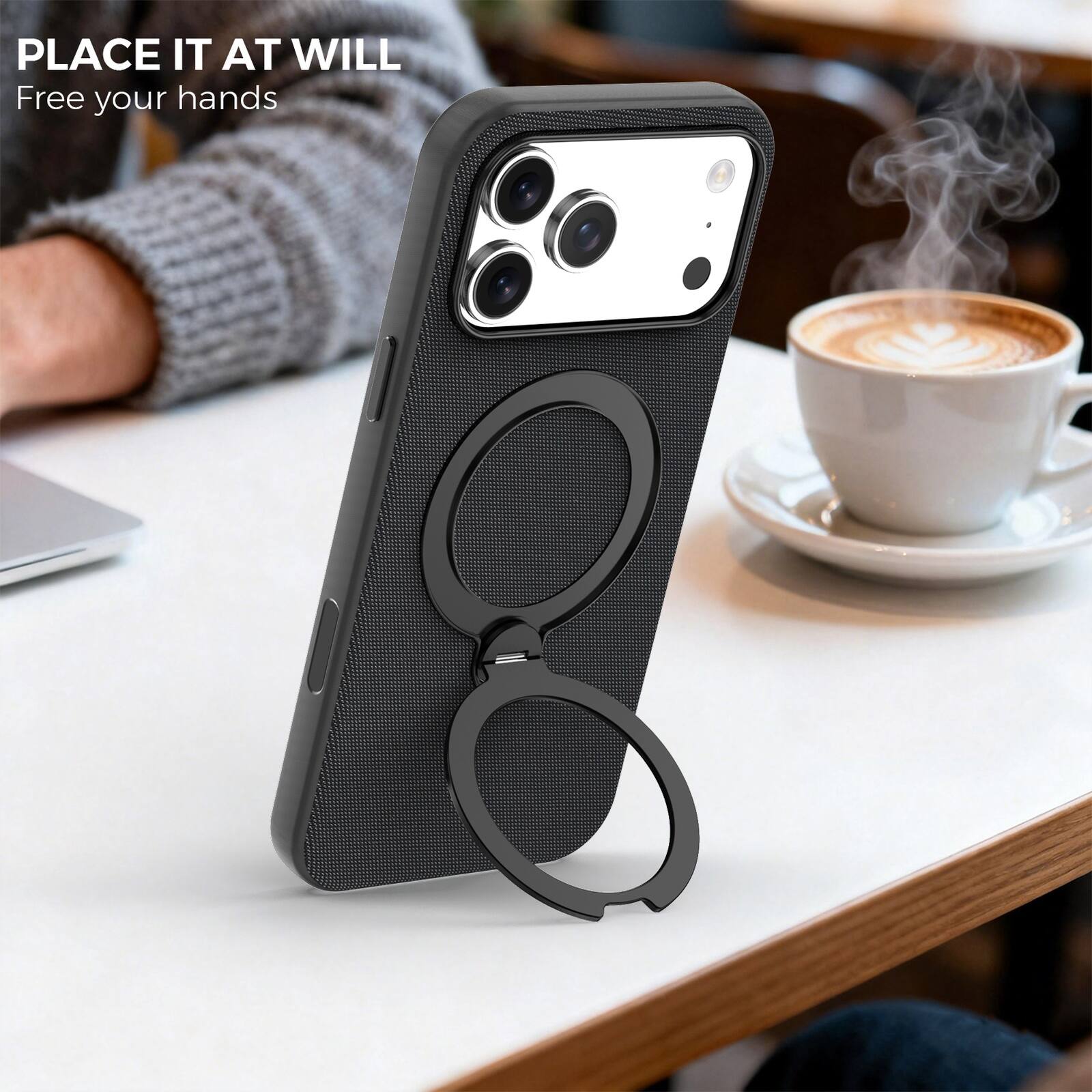 PLACE IT AT WILL  
Free your hands