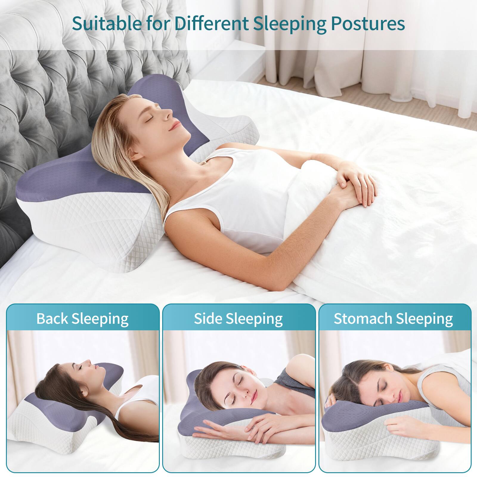Suitable for Different Sleeping Postures

Back Sleeping

Side Sleeping

Stomach Sleeping