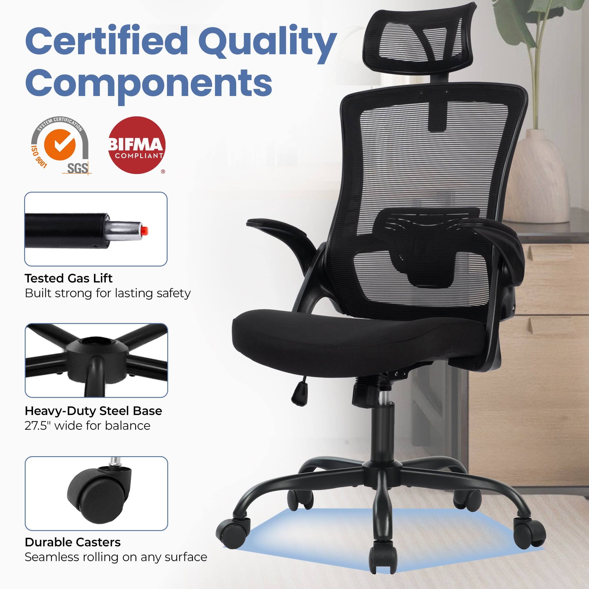 Certified Quality Components

- Tested Gas Lift
  - Built strong for lasting safety

- Heavy-Duty Steel Base
  - 27.5" wide for balance

- Durable Casters
  - Seamless rolling on any surface

BIFMA Compliant
ISO 9001
SGS