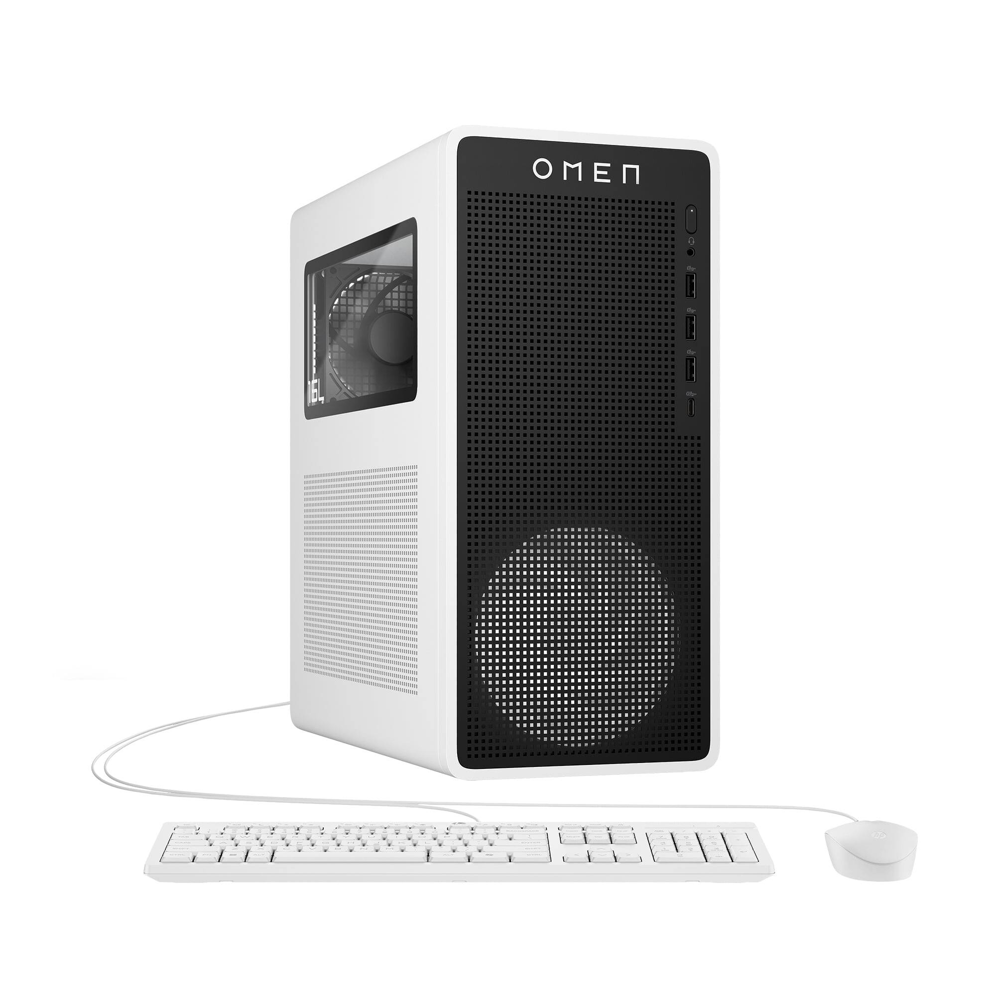 Front. HP - HP OMEN 16L TG03-0007c Gaming Desktop Intel Core i7 16GB 1TB Win11H - White.