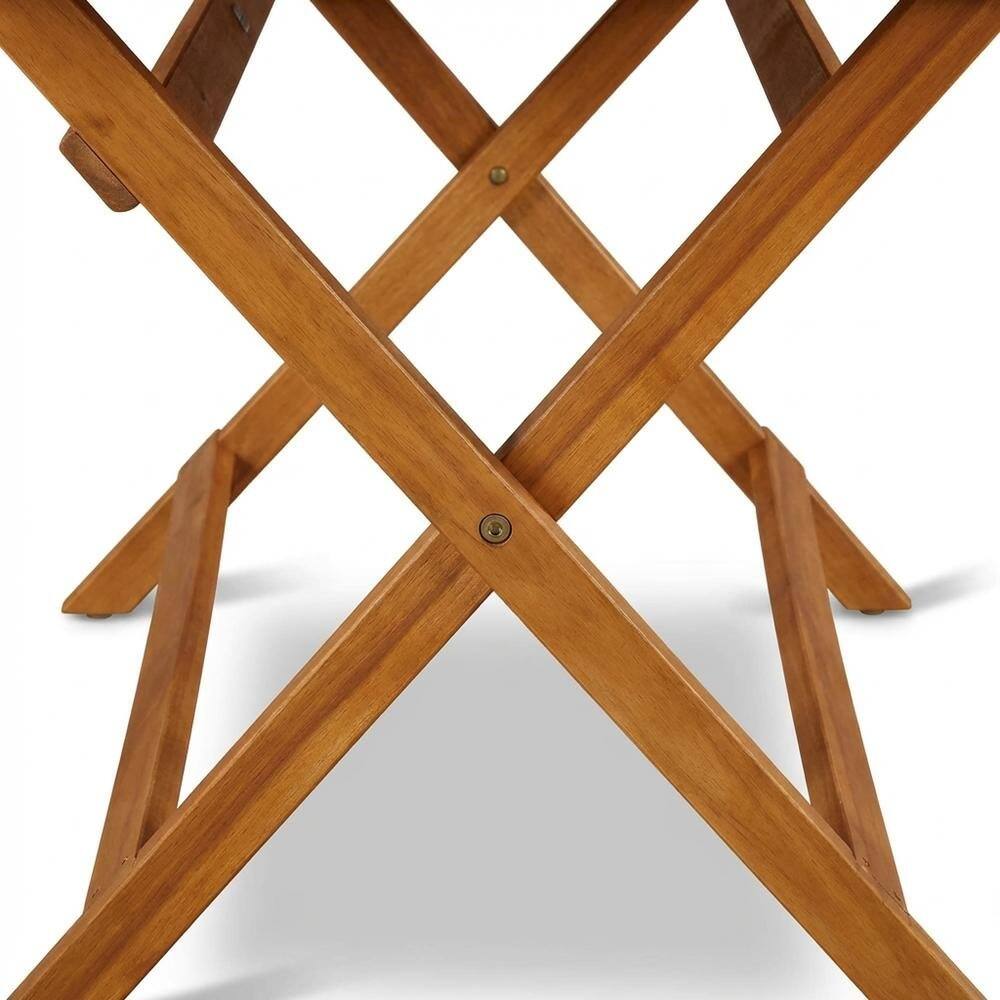 Alt View 1. Outdoor Escape - Wooden Patio Set, Oil-Finished with 5-Piece Outdoor Table and 4 Chairs - Brown.