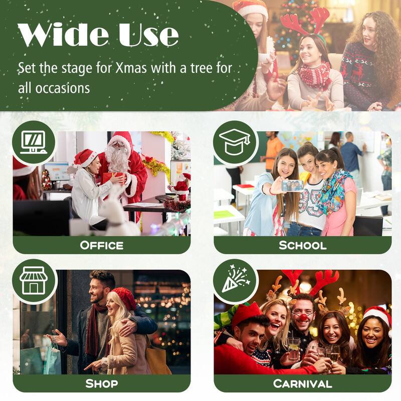 Wide Use  
Set the stage for Xmas with a tree for all occasions

OFFICE  
SCHOOL  
SHOP  
CARNIVAL