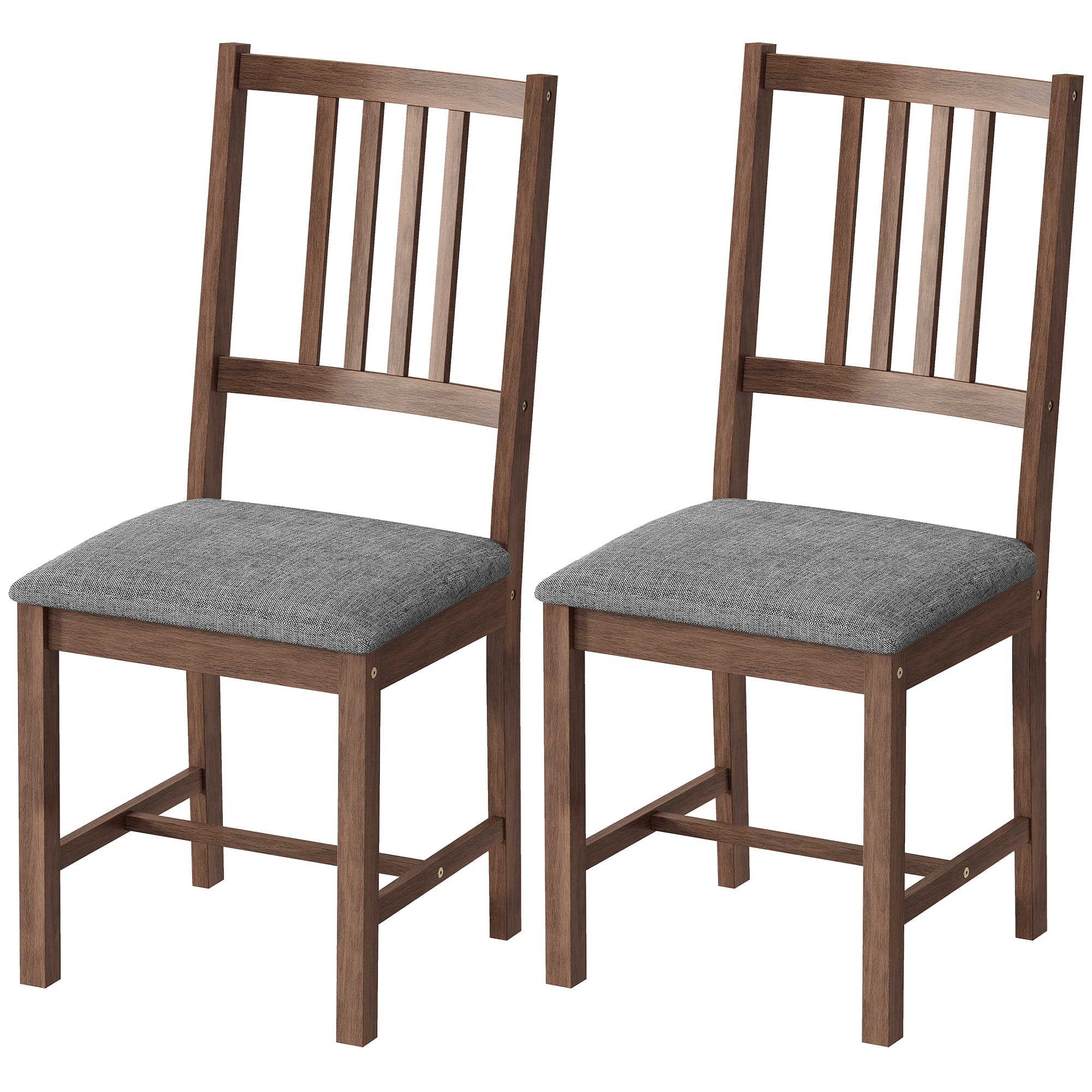 Front. Homcom - of 2 Dining Chairs - Gray.