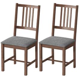 Homcom - of 2 Dining Chairs - Gray