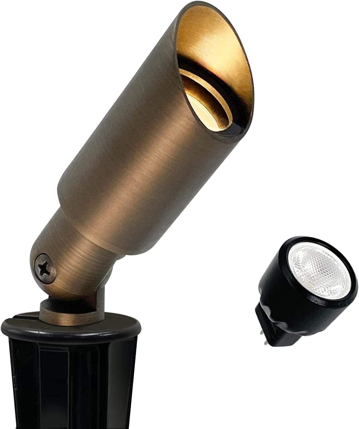 FINEAK - 3W Brass Mini LED Landscape Spotlight 12V 2700K
