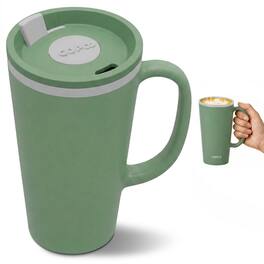 Copco - Travel Coffee Mug, 16 oz - Double Wall Insulated BPA-Free with Handle - Green