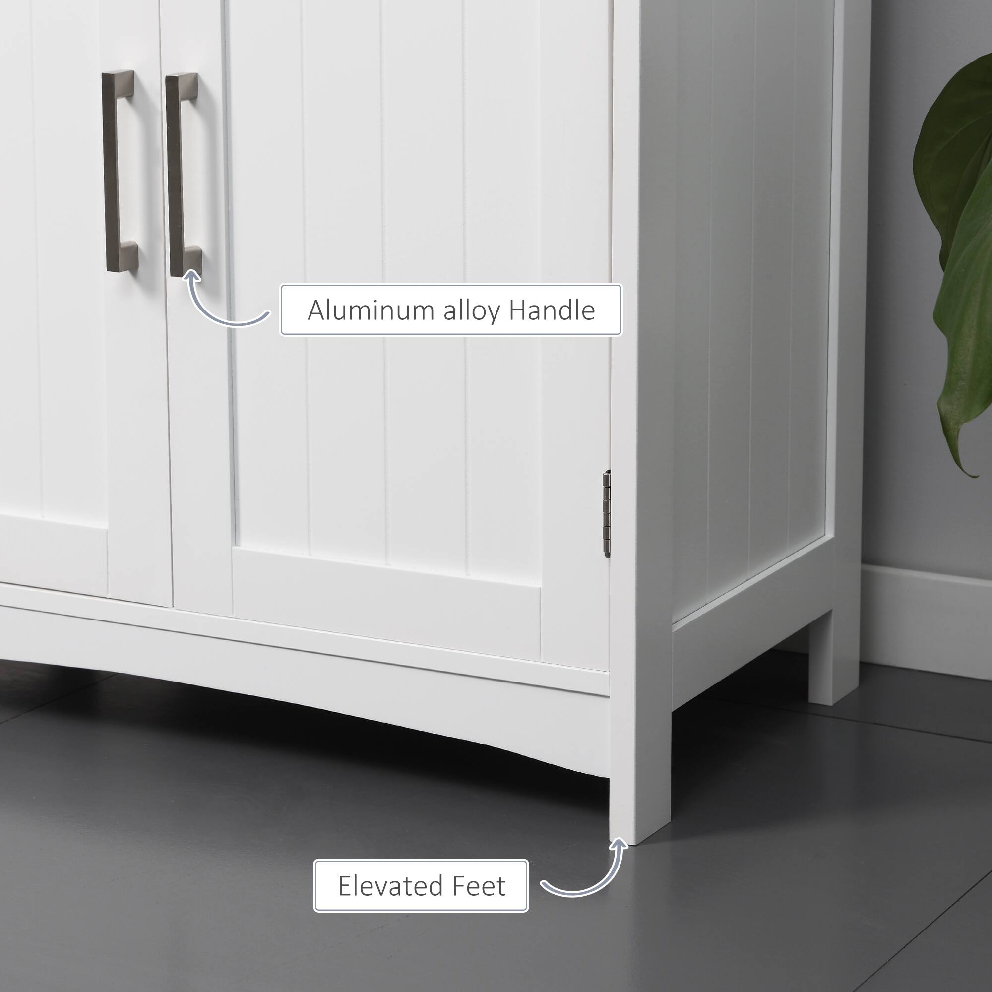 Aluminum alloy Handle, Elevated Feet