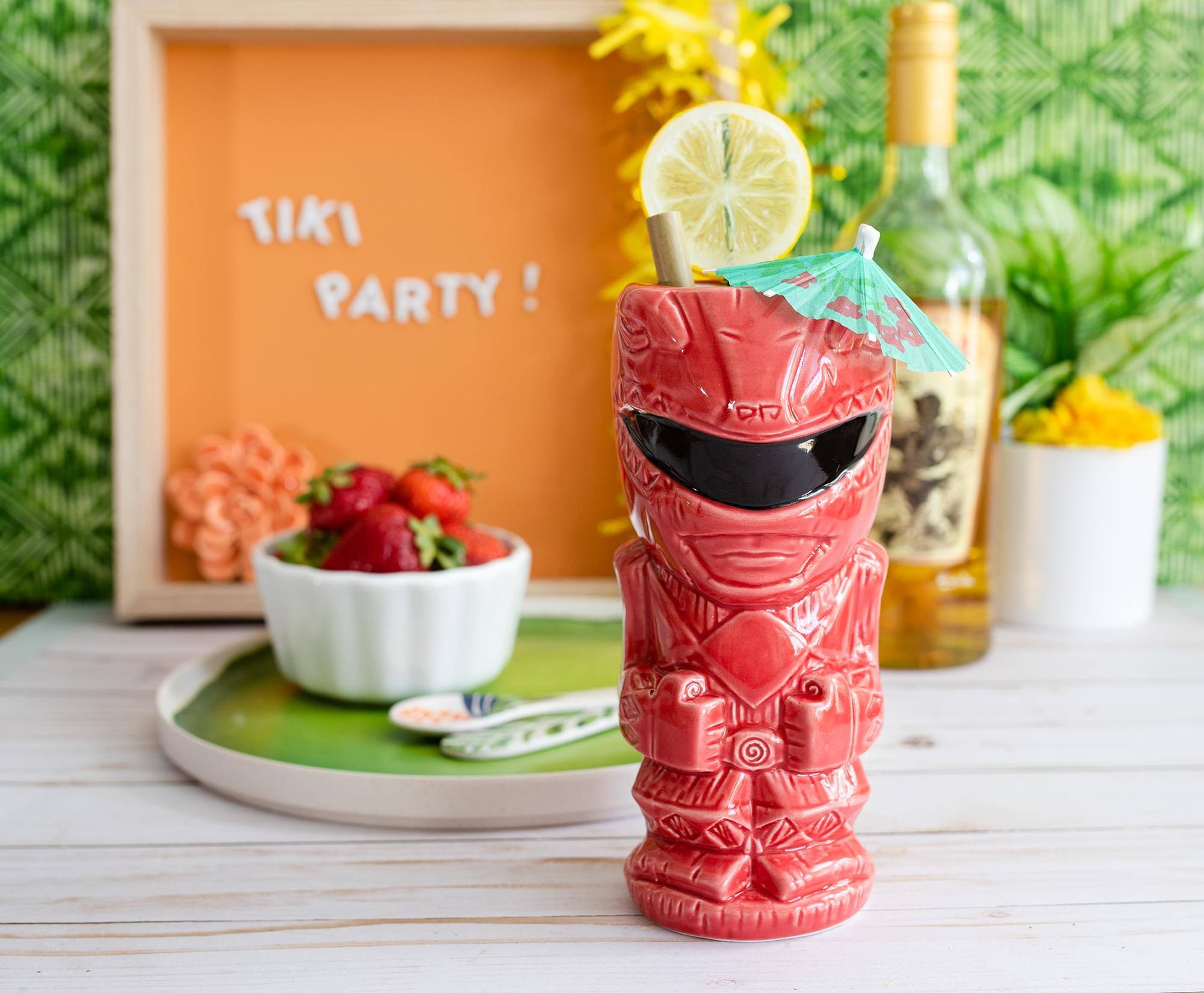 Alt View 2. Power Rangers - Geeki Tikis Power Rangers Red Ranger Ceramic Mug | Holds 16 Ounces - Red.