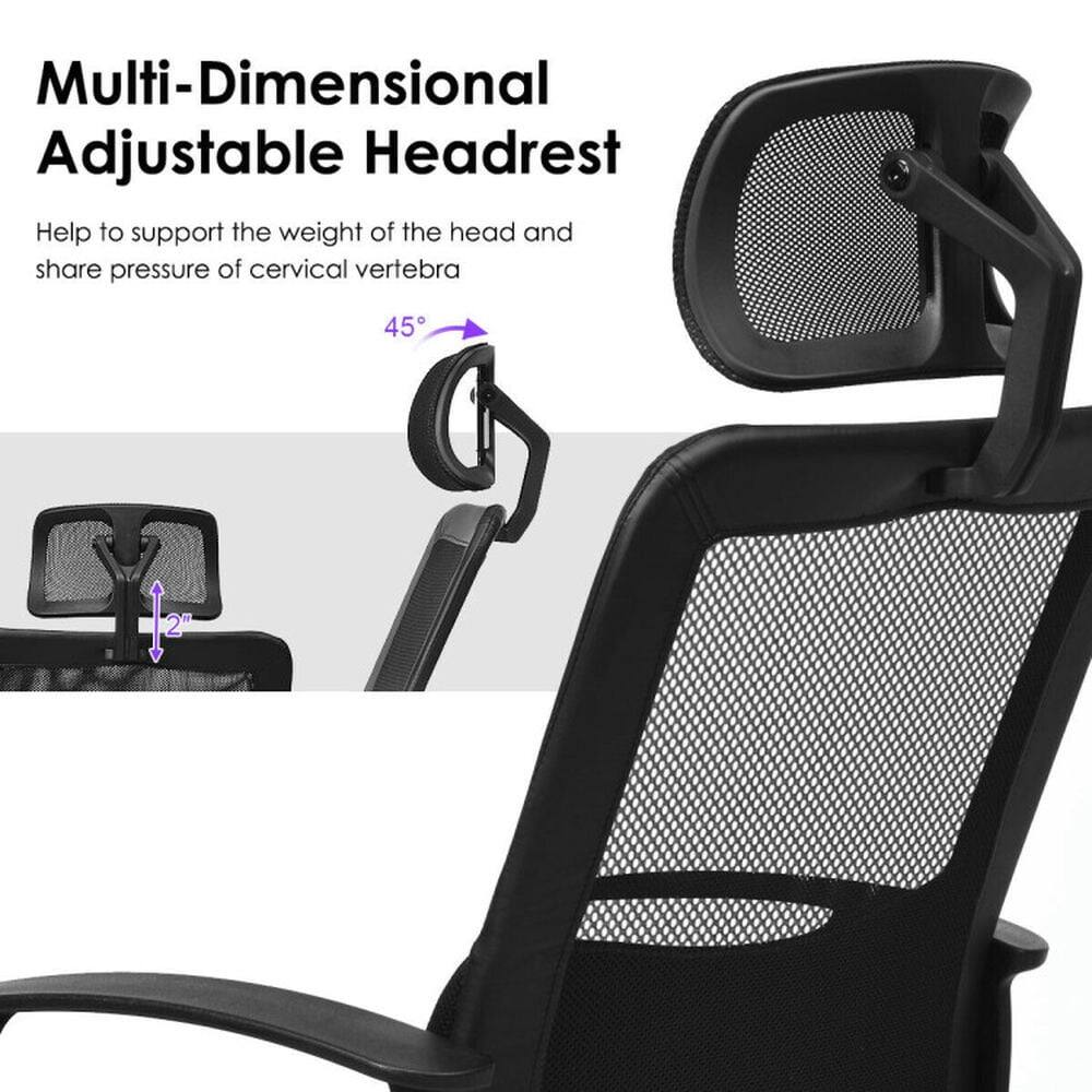 Multi-Dimensional Adjustable Headrest  
Help to support the weight of the head and share pressure of cervical vertebra  
45°  
2"