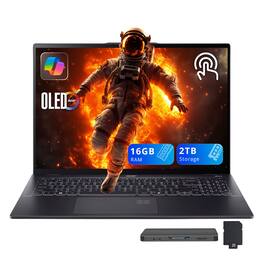 Acer - Swift 16 AI 16" Touchscreen Laptop,Intel Ultra 7 256V,16GB RAM,1TB SSD+1TB Dock Set,Backlit Keyboard,Win 11 - Black