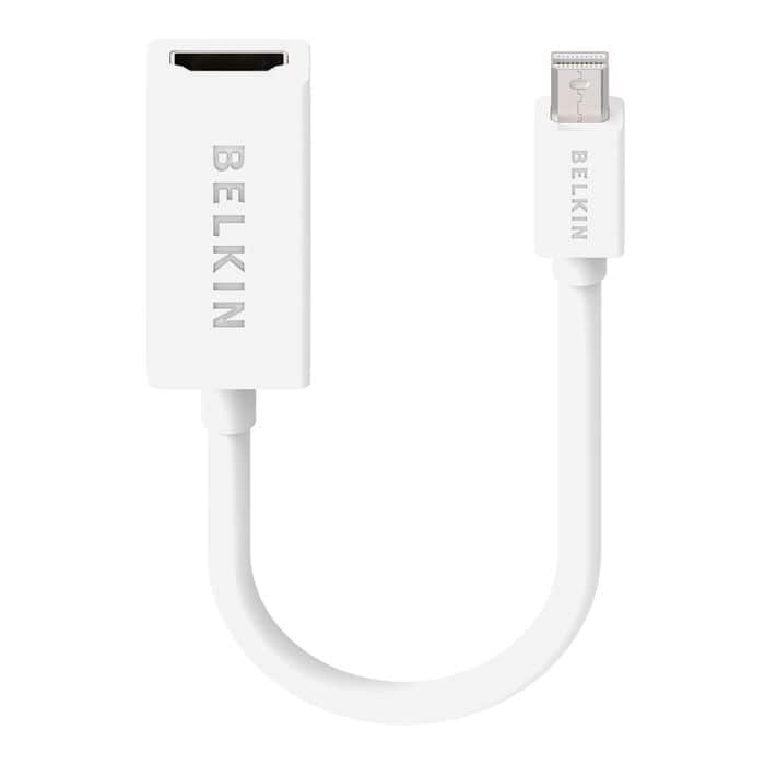 Belkin - Mini Displayport to HDMI Adapter 10ft, M/F, 1080p - White