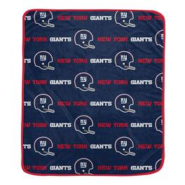 Pegasus - New York Giants 60" x 72" Repeat Helmet Wordmark Ultra Soft Blanket - Multicolor