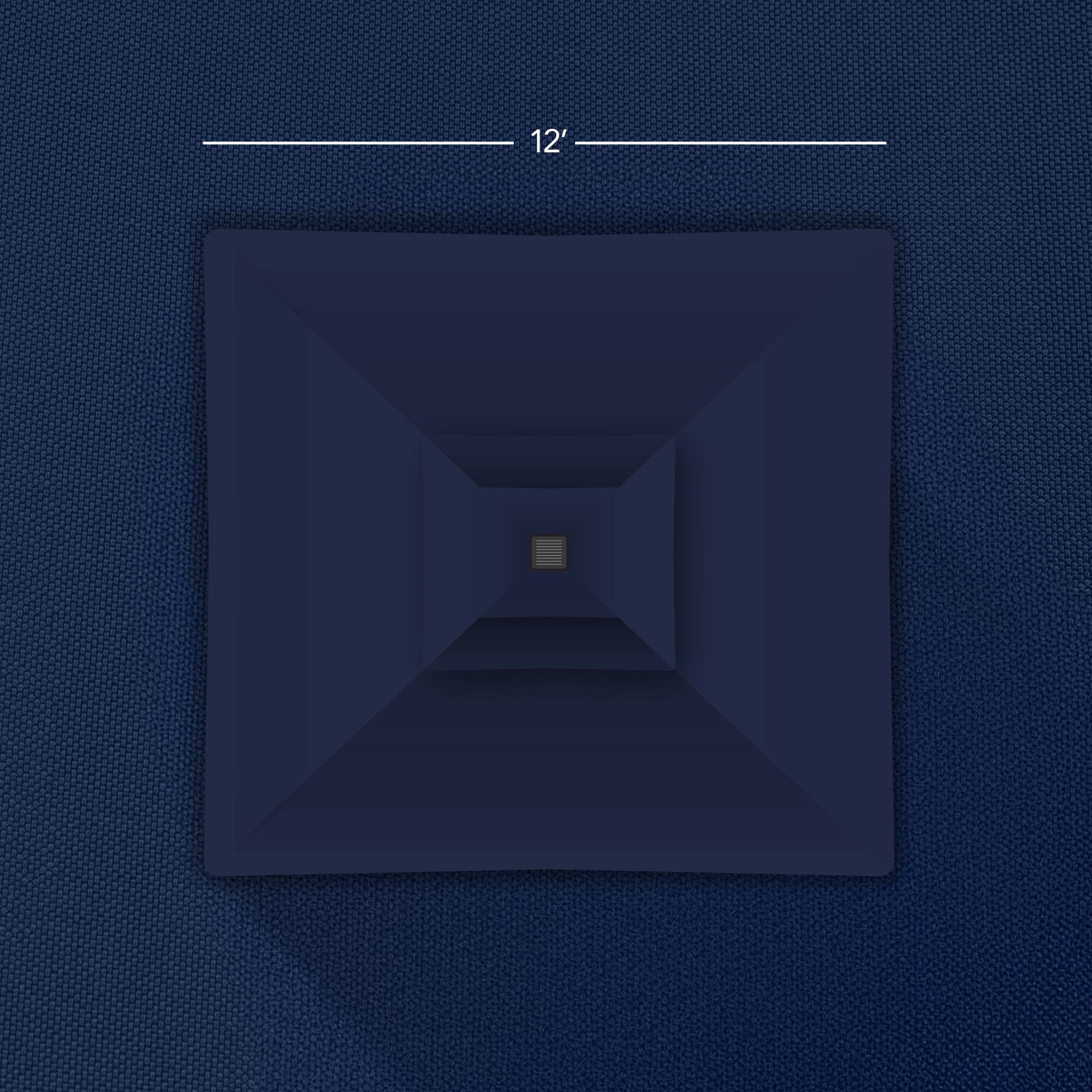 Alt View 7. Best Choice Products - Best Choice Products 12x12ft 2-Tier Square Outdoor Solar LED Cantilever Umbrella w/ 360-Rotating Base   Navy Blue - Navy Blue.