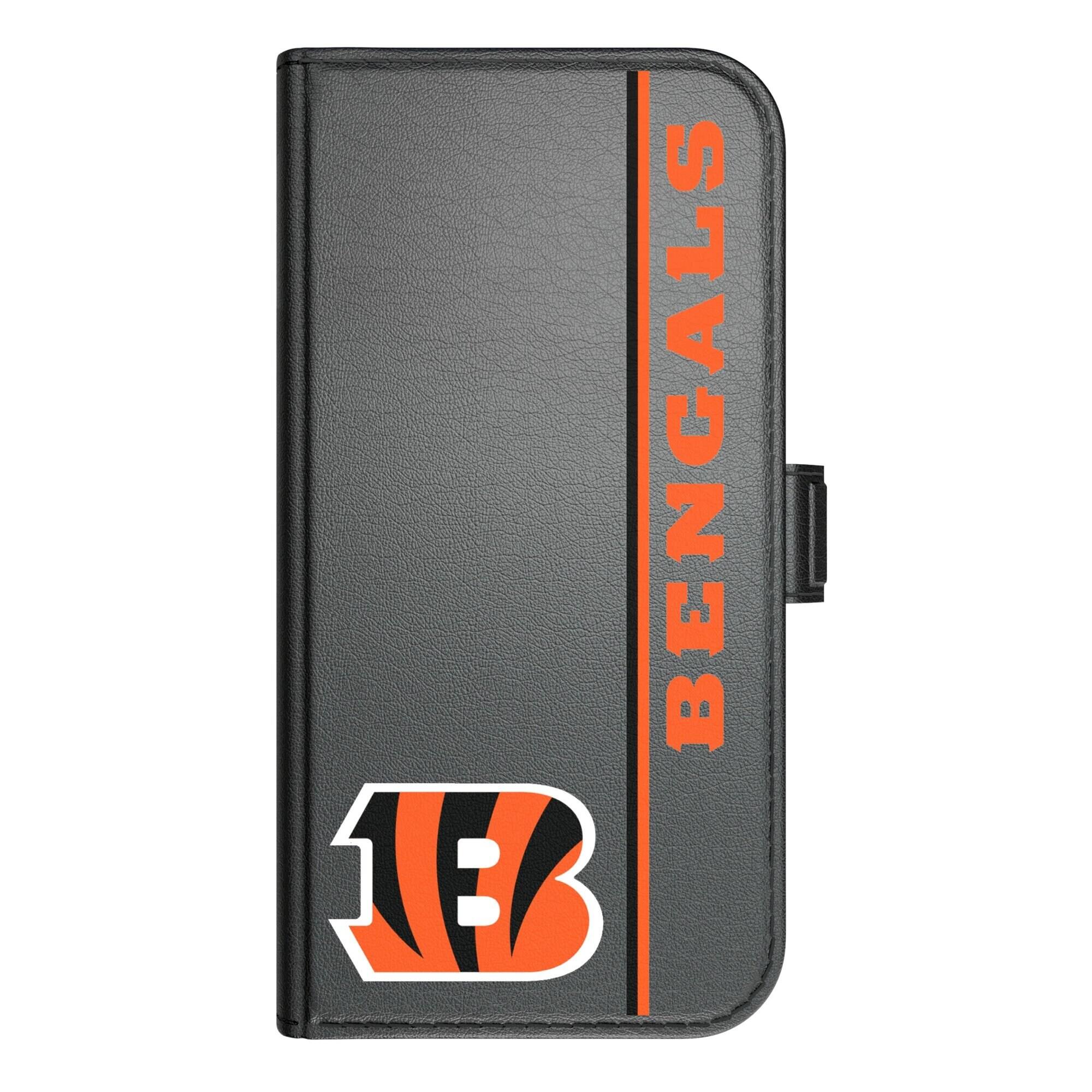Alt View 2. Keyscaper - Cincinnati Bengals iPhone Folio 2.0 Case - 17 Pro Max - Black.