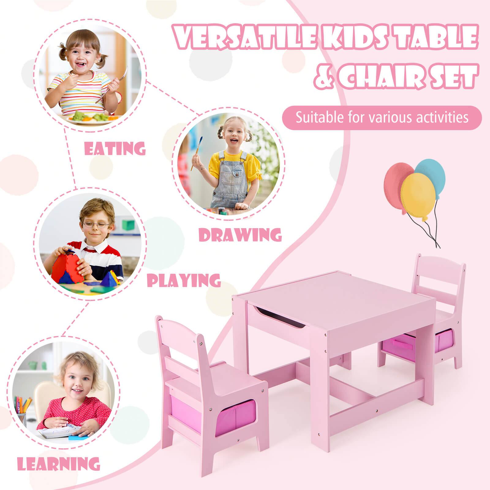 VERSATILE KIDS TABLE & CHAIR SET
Suitable for various activities
EATING
DRAWING
PLAYING
LEARNING