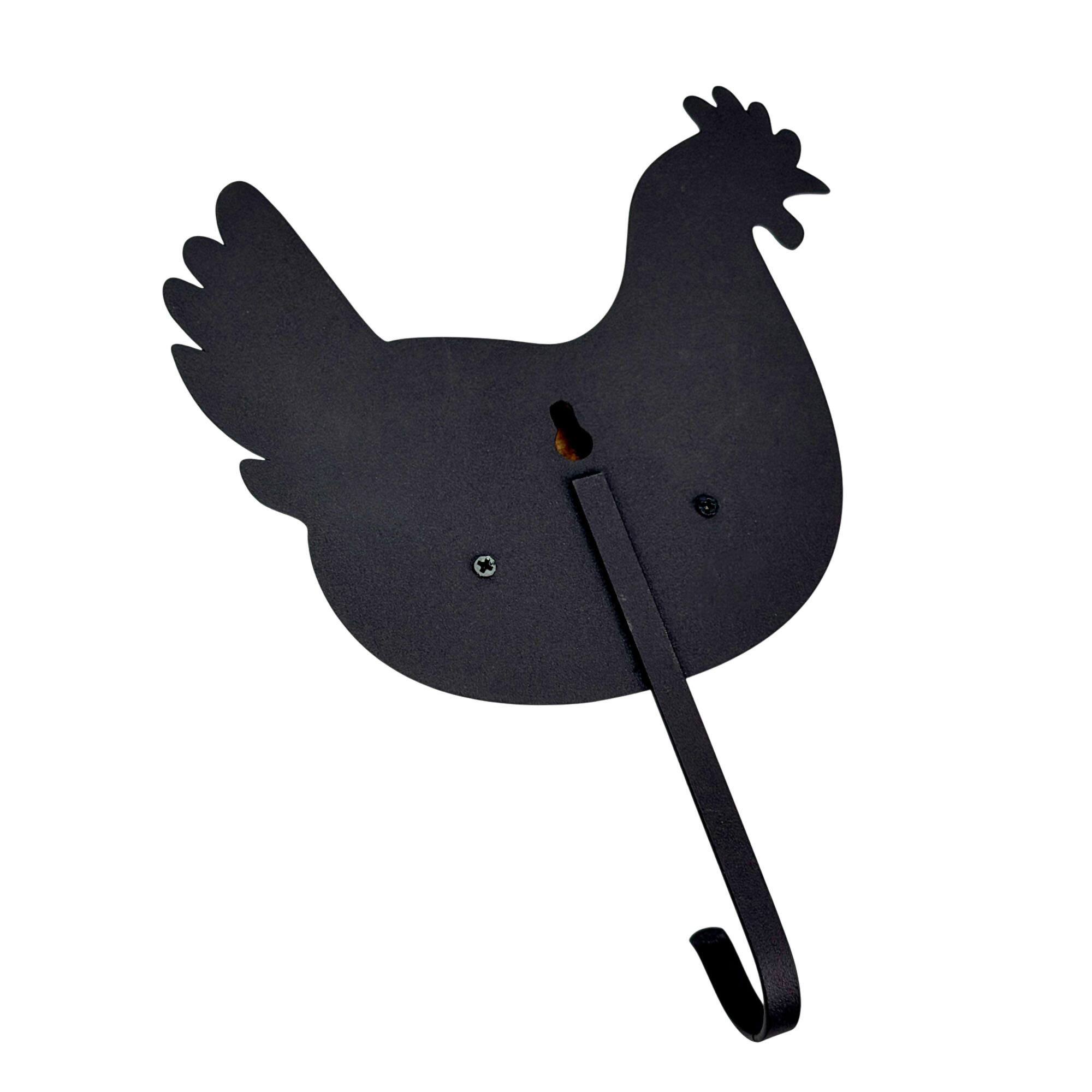 Alt View 2. Things2Die4 - Farm Animal Wall Hooks Set of 3 Wood Metal Farmhouse 7 in Brown Black - Brown.