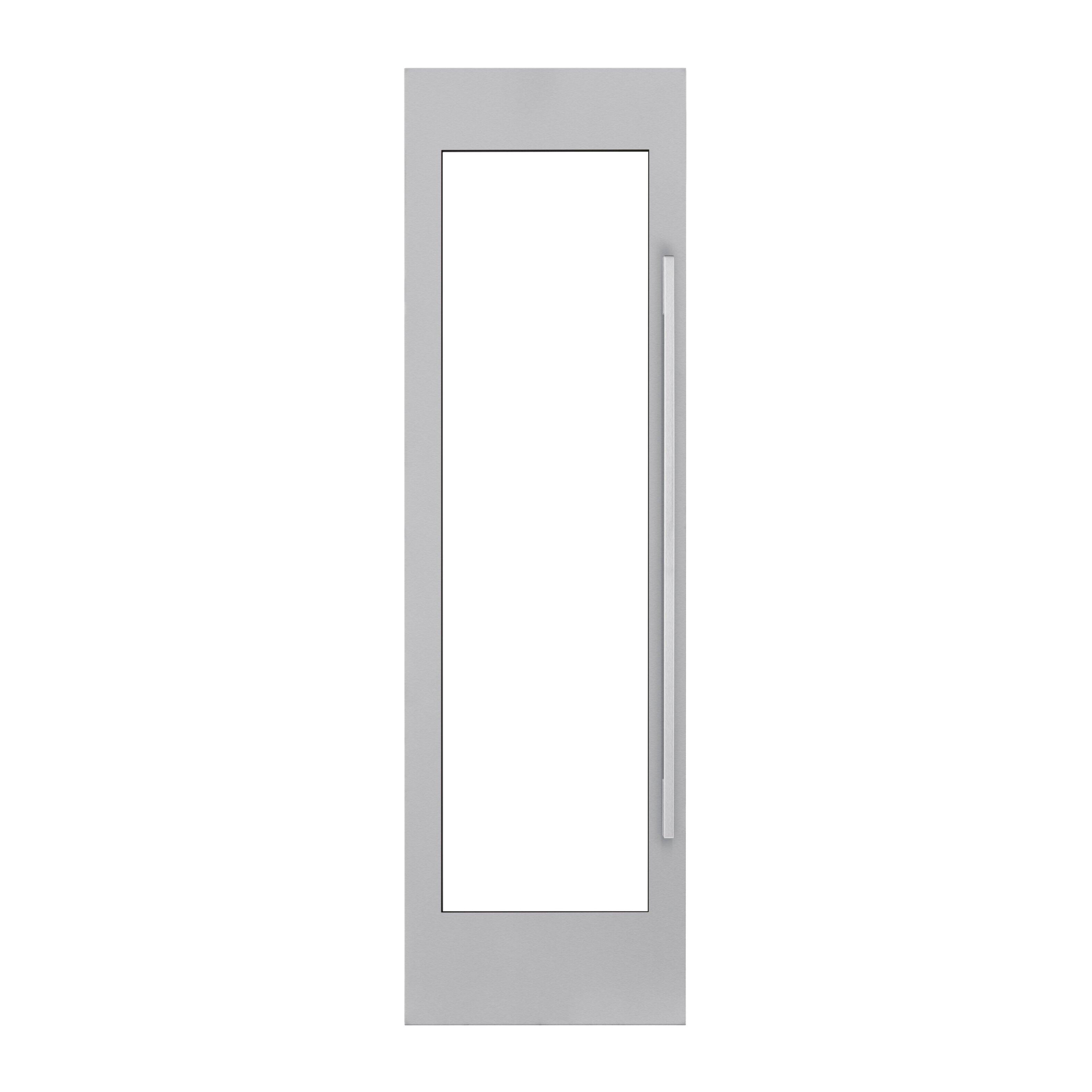 Front. SKS - Transitional Design Panel Kit for Wine Column Left Hinge 24-Inch - Satin Stainless Steel.