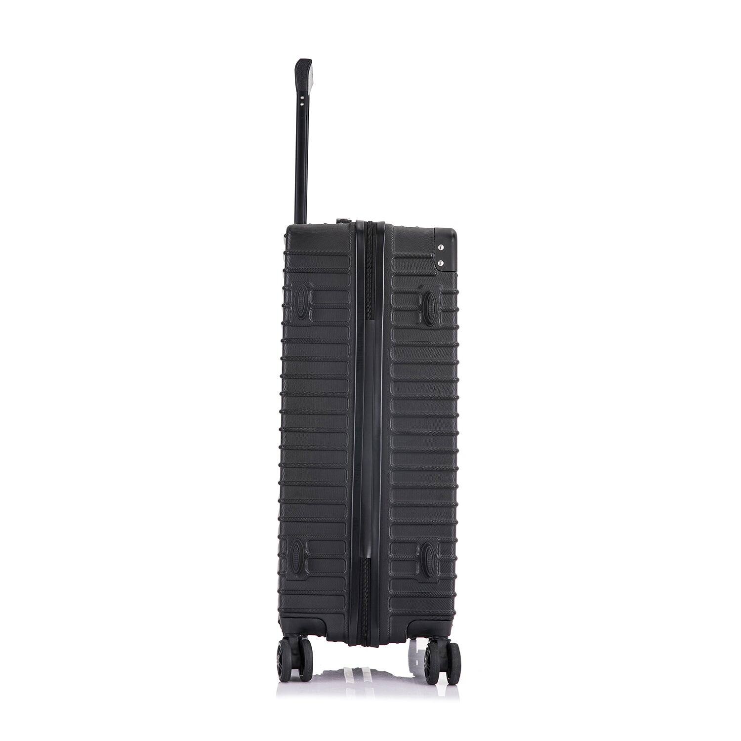 Alt View 3. DUKAP - Tour Lightweight Luggage Medium 24" - BLACK.