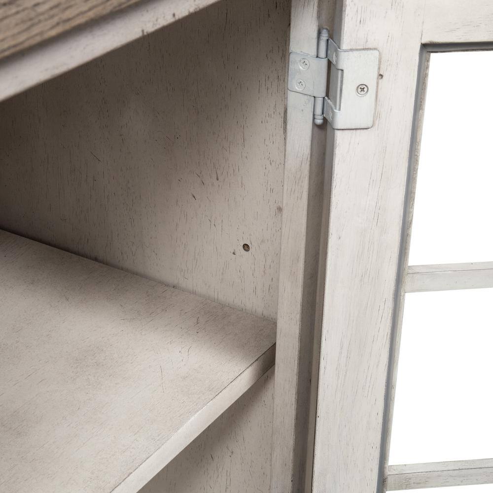 Alt View 3. Liberty Furniture Industries - Whitney Server in Antique Linen w/ Weathered Gray - White.