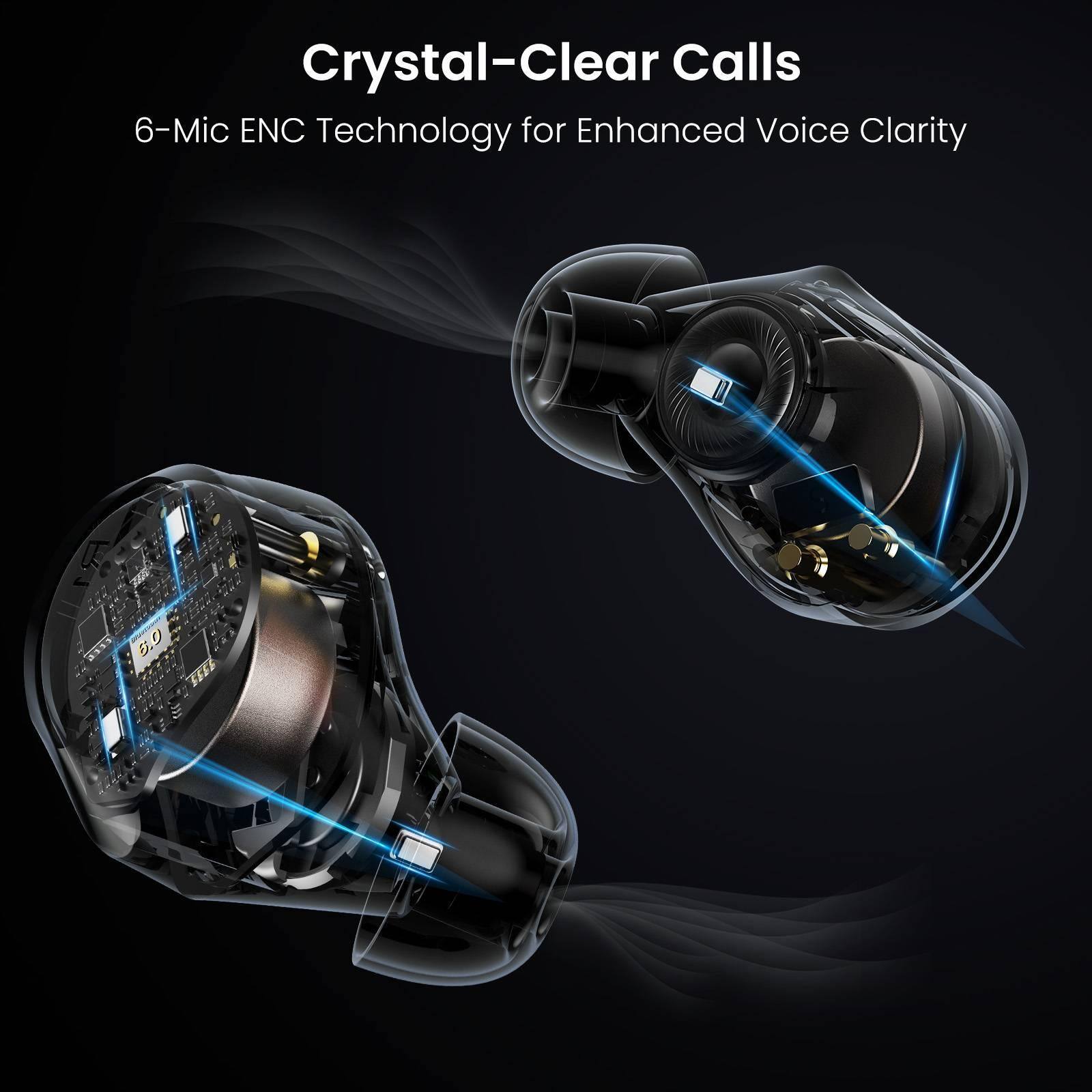 Crystal-Clear Calls  
6-Mic ENC Technology for Enhanced Voice Clarity